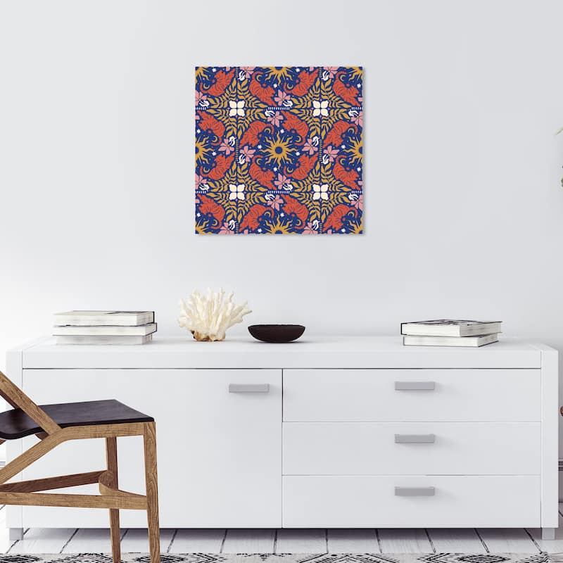 Wynwood Studio Canvas Animals Moonstar Feline Purple and Dark Purple Global Wall Art Canvas Print