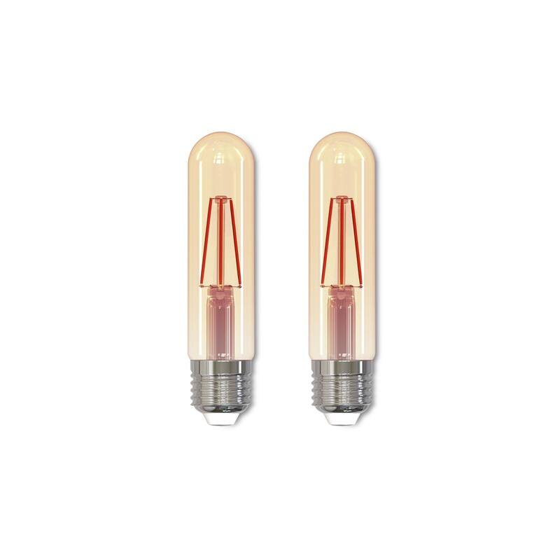 Bulbrite Pack of (2) Dimmable Antique Filament T9 Medium (E26) LED Bulb - 3Watt- 200 Lumens, 2100K, and 90 CRI - Amber Light