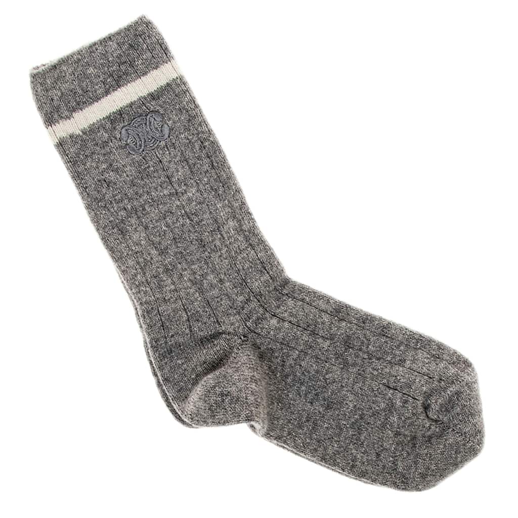 Celine Triomphe Socks in Ribbed Cashmere