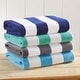 preview thumbnail 8 of 41, Linery & Co. Oversized Cotton Cabana Beach Towel, 4 Pack - 35" x 70" 4 Pack- 35" x 70" - Multi - Charcoal Grey, Navy, Teal, Air Blue