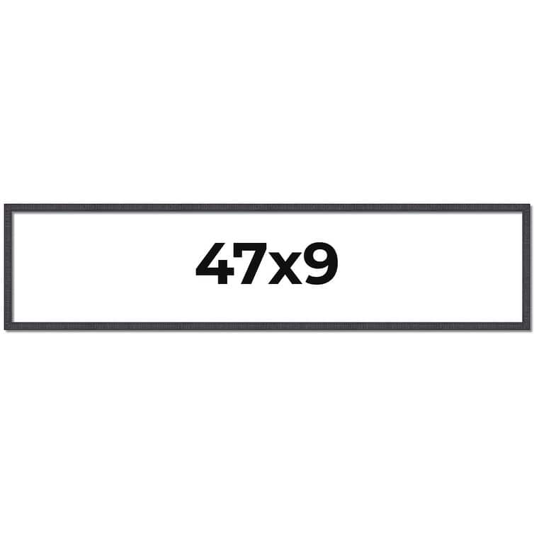 47x9 Frame Brown Solid Wood Picture Frame - Complete Modern Photo