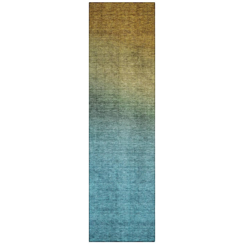 Machine Washable Indoor/ Outdoor Chantille Modern Ombre Rug