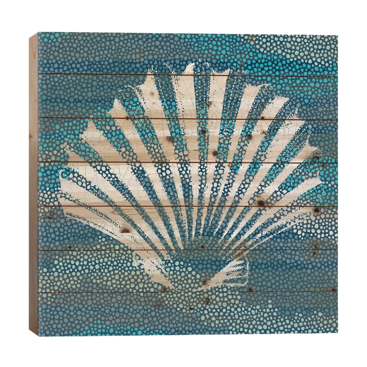 Sea Glass I Print On Wood by Wild Apple Portfolio - Multi-Color