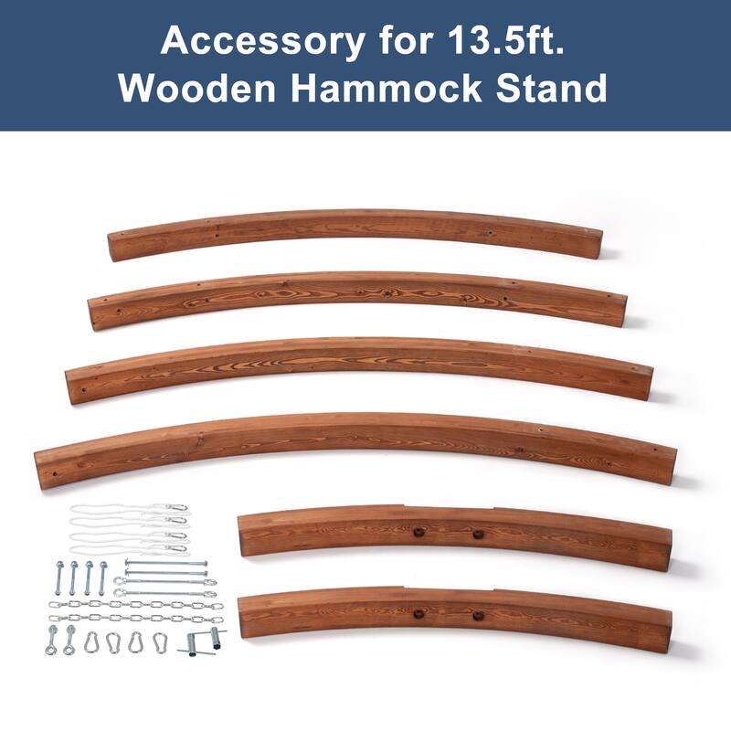 Double Spreader Bar Hammock With 13.5 ft. Wooden Stand - 162*55.1*48.8