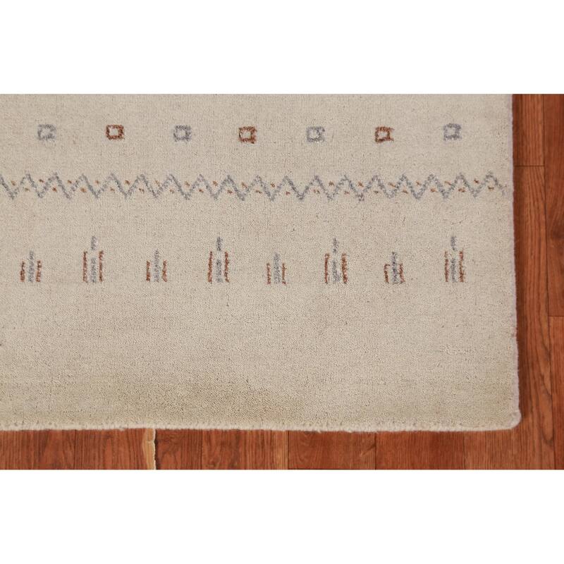 Tribal Gabbeh Indian Accent Rug Hand-Knotted Wool Carpet - 2'0" x 3'0"