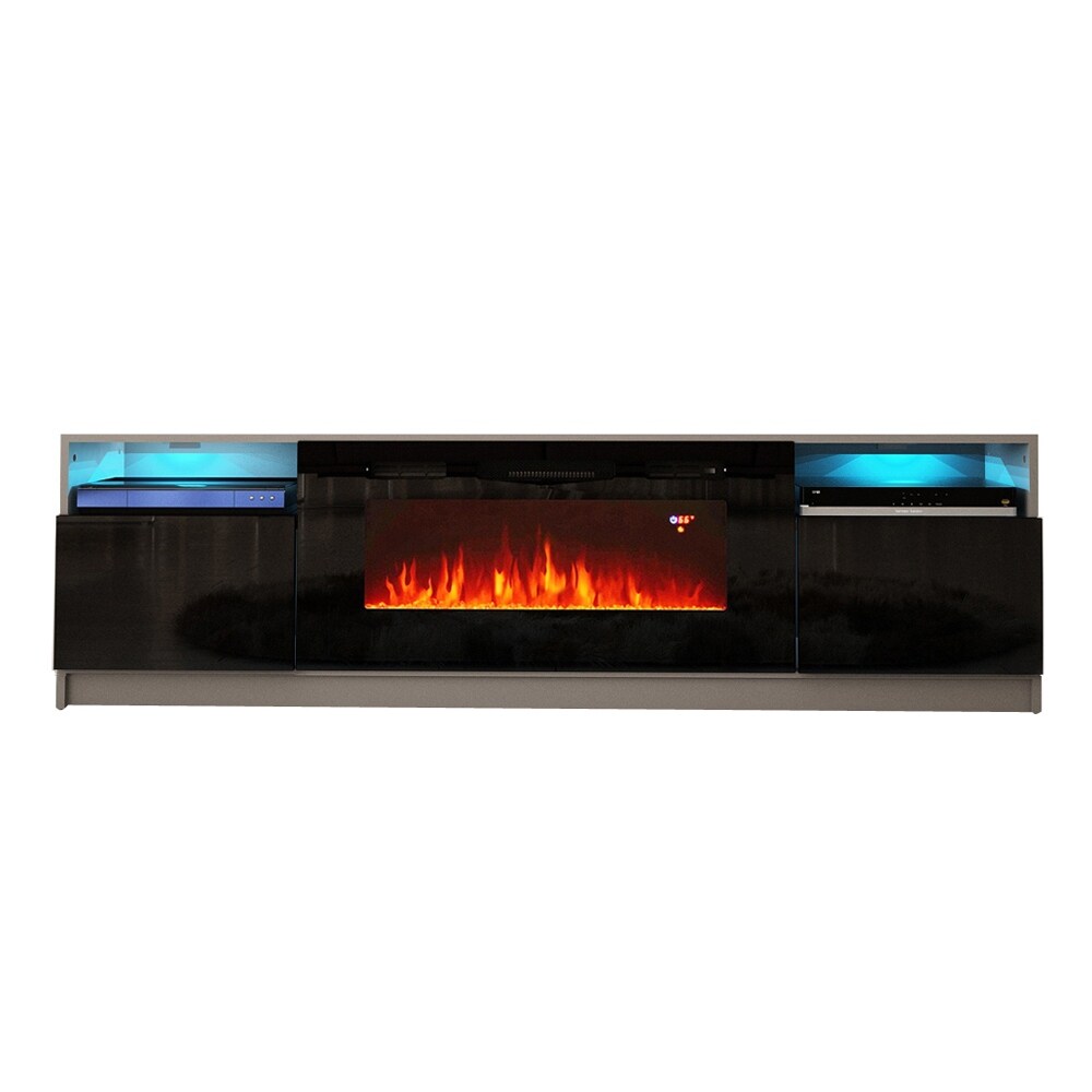 Strick and bolton tv shop stand with fireplace