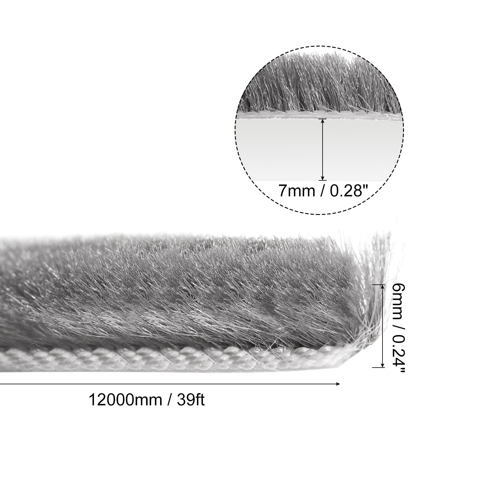 Weather Stripping Brush, Self-Adhesive Seal Weatherstrip Sweep