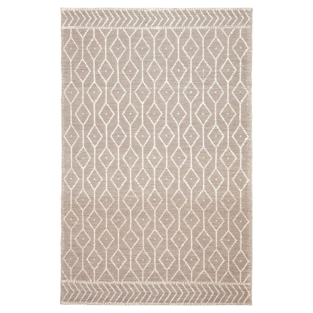 ECARPETGALLERY Braid weave Sienna Brown Wool Rug - 6'0 x 9'4