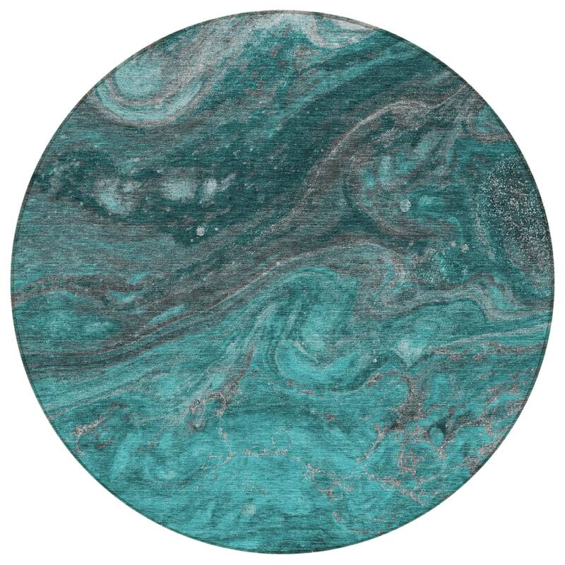 Machine Washable Indoor/ Outdoor Chantille Modern Abstract Rug
