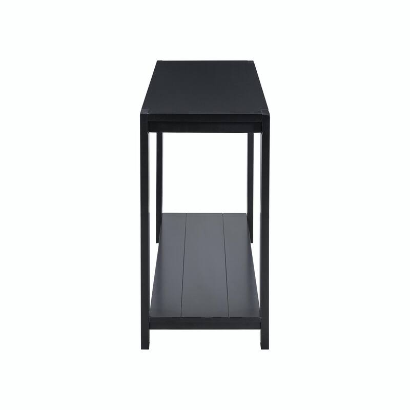 Minimalist Console Table with Bottom Shelf and Four Legs