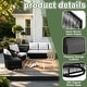 preview thumbnail 81 of 81, Rope Woven Patio Conversation Set with Swivel Chair & Settee Cushions