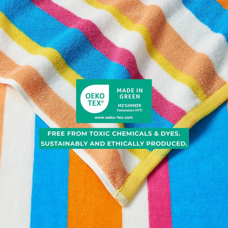 Linery & Co. Cotton Stripe Beach Towel, 4 Pack - 30" x 60"