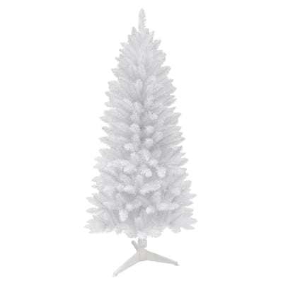 Puleo International 6 ft Unlit White Carson Aritificial Pine Tree 495 Tips