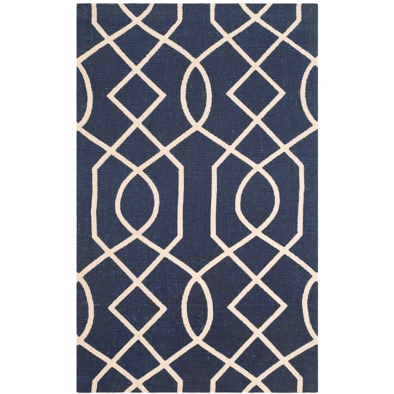 SAFAVIEH Handmade Cedar Brook Lera Modern Jute Rug - 2'3" x 3'9" - Navy/Ivory - Rectangle