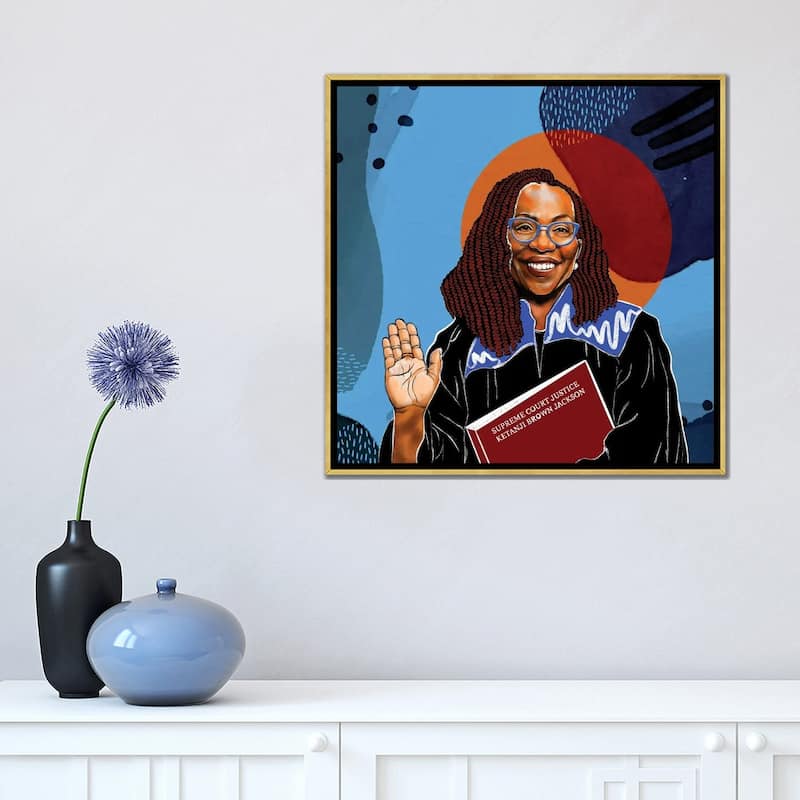 iCanvas "Supreme Court Justice Ketanji Brown Jackson" by Domonique Brown Framed Canvas Print