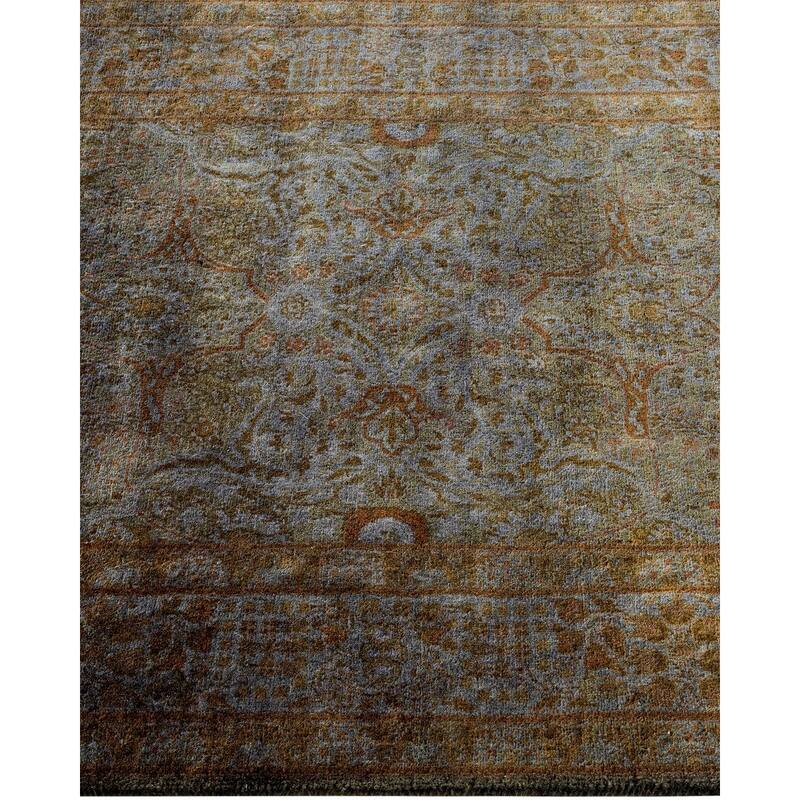 Overton Hand Knotted Wool Vintage Inspired Modern Contemporary Overdyed Brown Area Rug - 2' 7" x 4' 4"