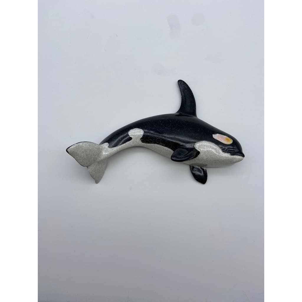 Glazed Orca Wall Hanging Decor