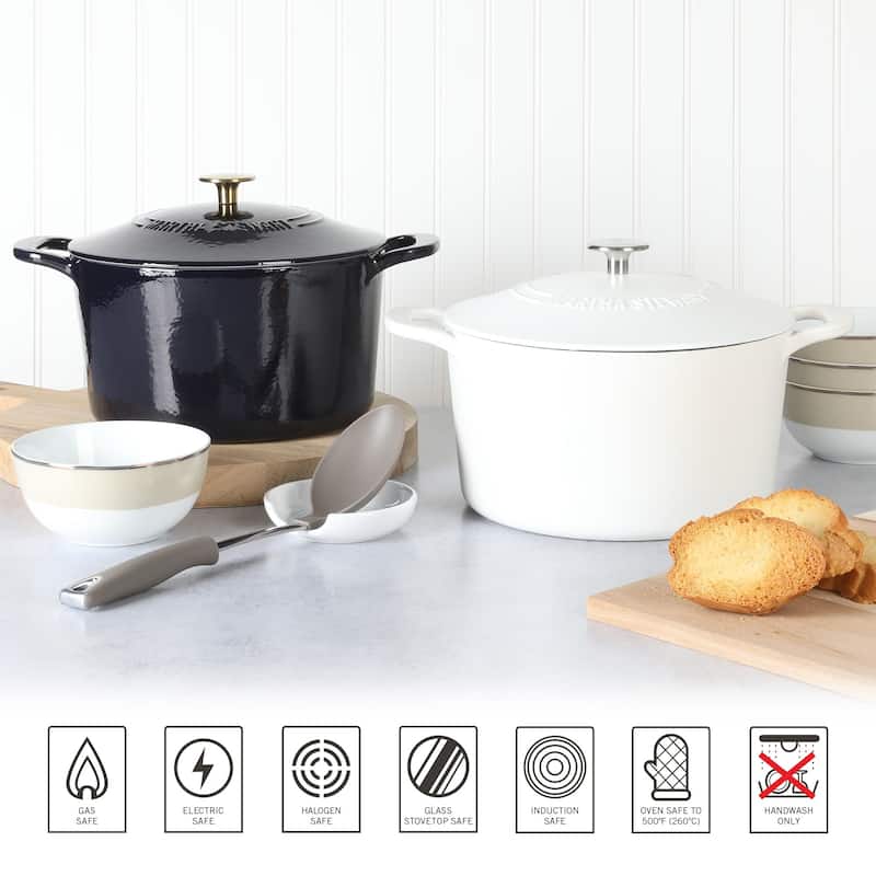Martha Stewart Gatwick 7 QT Enamel Cast Iron Dutch Oven