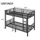 preview thumbnail 8 of 22, Black Metal Bunk Bed Frame for Teens and Adults, No Box Spring Needed