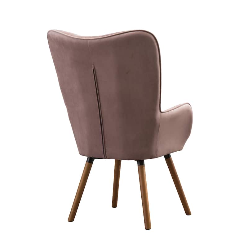 Mauve 30" Polyester Button Tufted Accent Chair