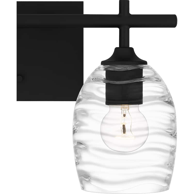 Lucy 2-Light Matte Black Vanity Light