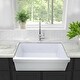 preview thumbnail 6 of 13, Highpoint Collection Fireclay Reversible Double Lip Farmhouse Sink