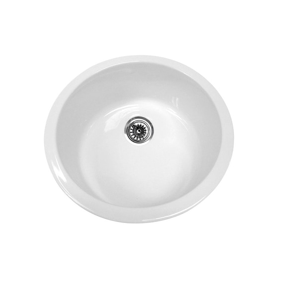 Whitehaus WHE1818 Elementhaus 18-1/4" Single Basin Undermount Kitchen Sink - White