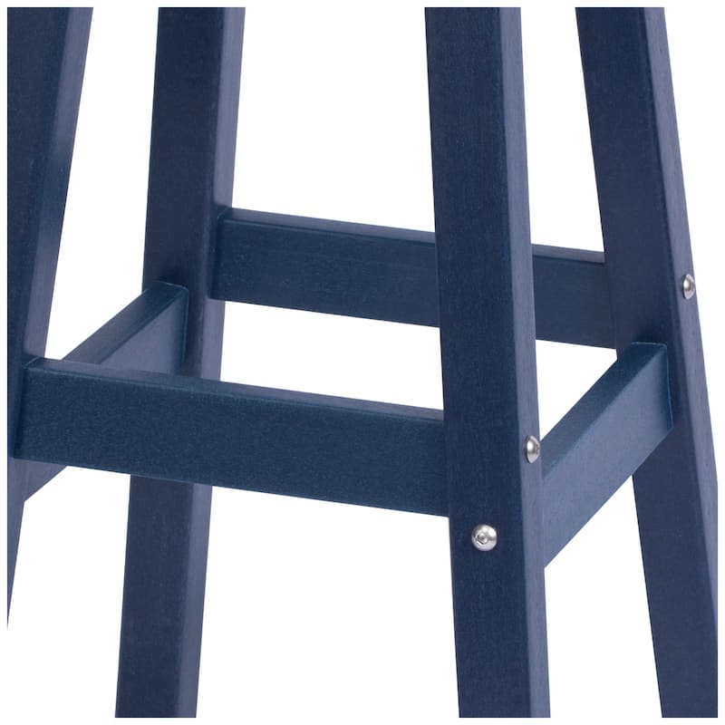 Polytrends Laguna Hdpe All Weather Outdoor Patio 29" Square Bar Stool (Set Of 2)
