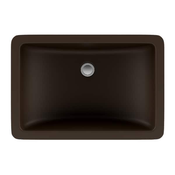 slide 2 of 6, Lexicon Platinum V214 Quartz Composite Rectangle Vanity Sink - Galaxy Mocha Mocha