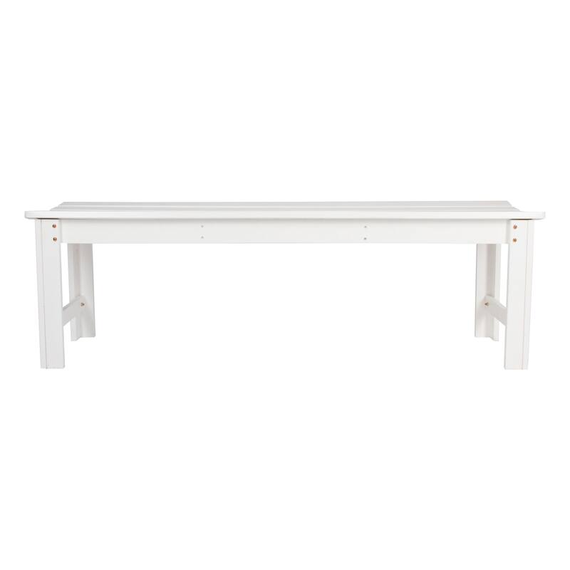 Shine Company 5FT Backless Garden Bench, Cedar Wood, HYDRO-TEX Finish