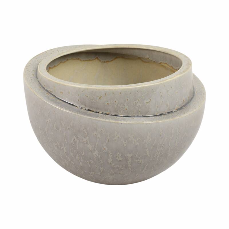 Round Layered Decorative Bowl - Abstract Pattern - 9", Gray - 9.0"