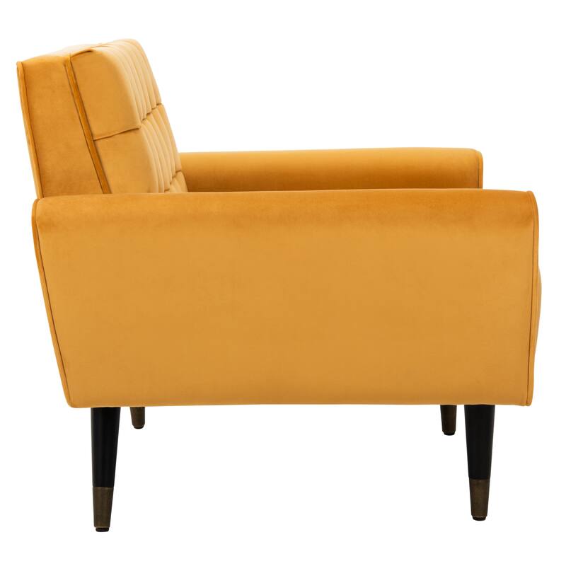 SAFAVIEH Nansy Contemporary Tufted Velvet Accent Chair - 32.7" x 31.5" x 28.4" - 34Wx31Dx29H