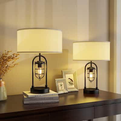 Bedroom Nightstand Lamps Set of 2