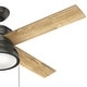 preview thumbnail 6 of 18, Hunter 52" Loki Ceiling Fan with LED Light Kit and Pull Chain - Transitional, Modern-Contemporary