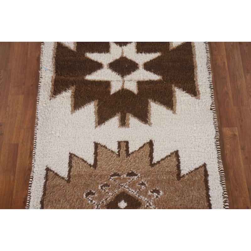 Anatolian Runner Rug Hand-knotted Wool Carpet - 3'2"x 11'7"