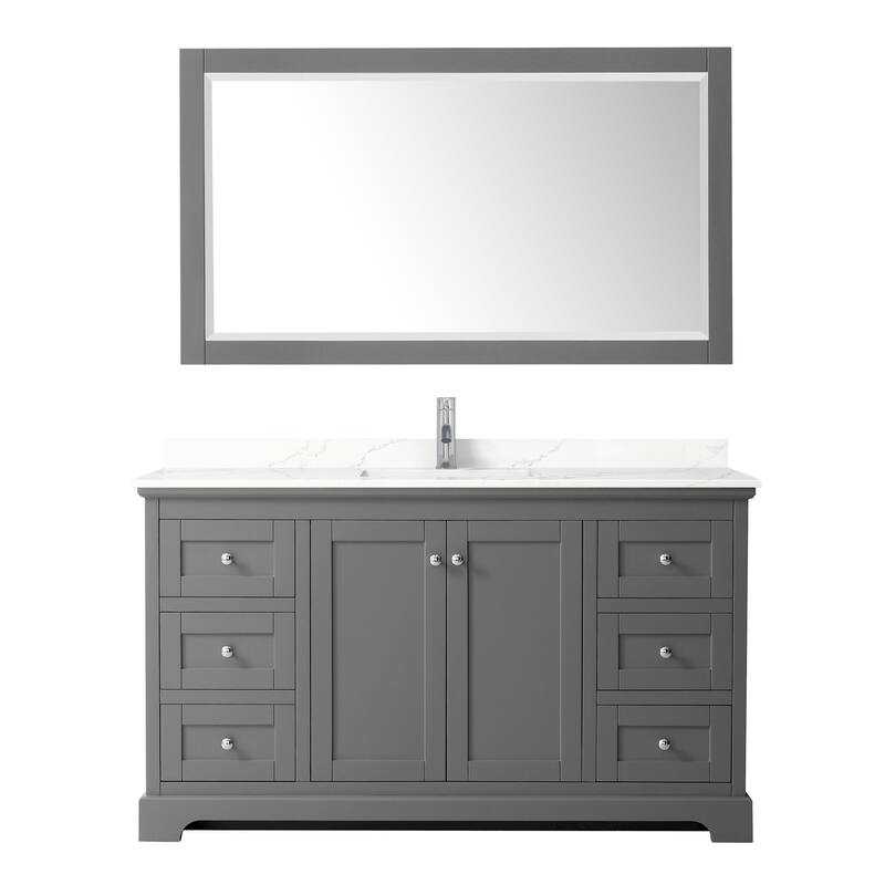 Wyndham Collection WCV232360S-QTZ-UNSM58 Avery 60" Free Standing