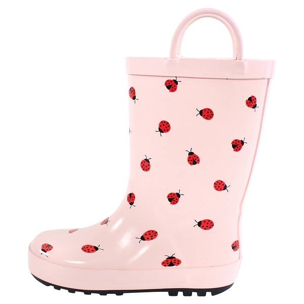 slide 1 of 1, Hudson Baby Infant Girl Rain Boots, Ladybugs 10T - Medium - Ladybugs