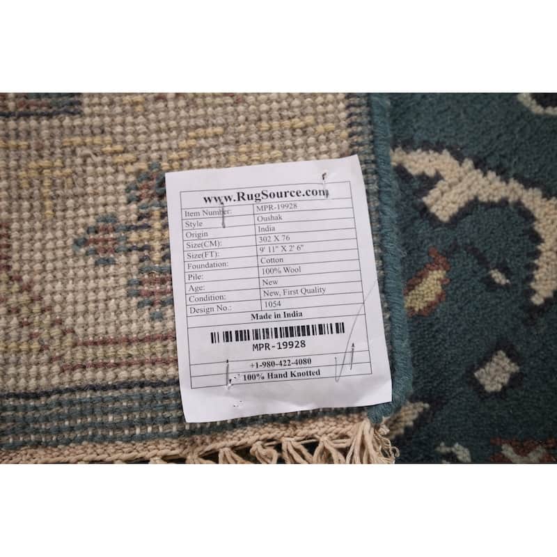 Transitional Oushak Oriental Runner Rug Handmade Wool Carpet - 2'6"x 9'11"