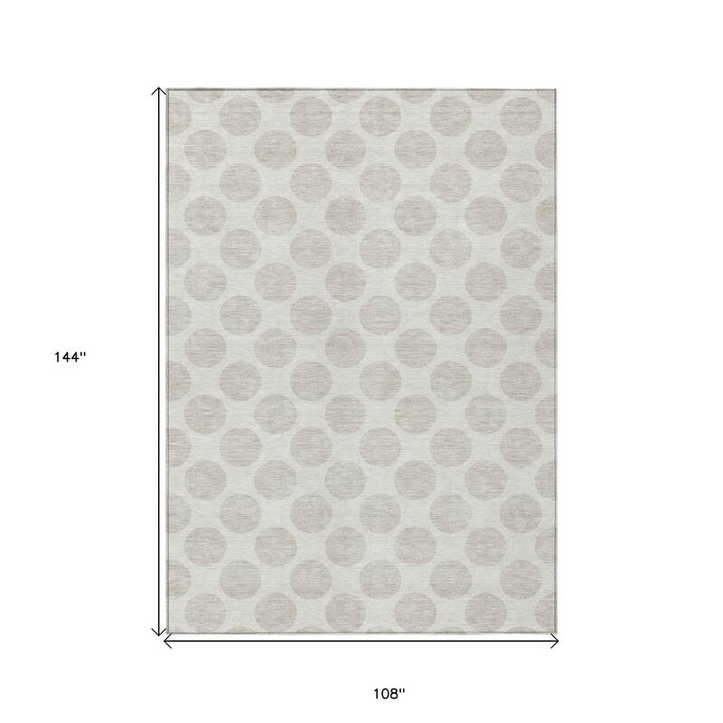 HomeRoots Polka Dot Transitional Rectangle Outdoor Rug