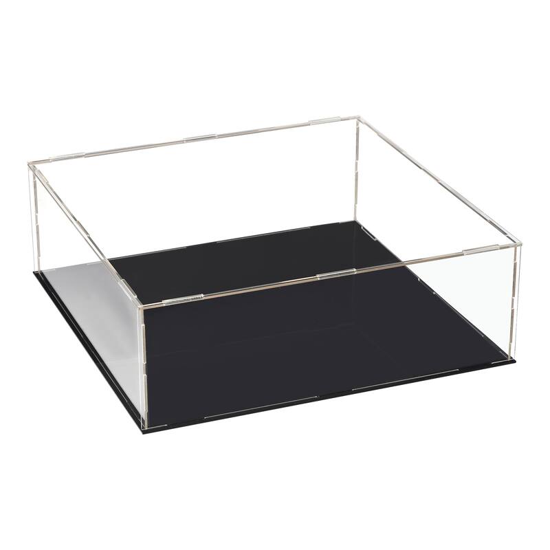 Acrylic Clear Display Case Box Dustproof Protection Showcase 30x30x10cm - Clear, Black