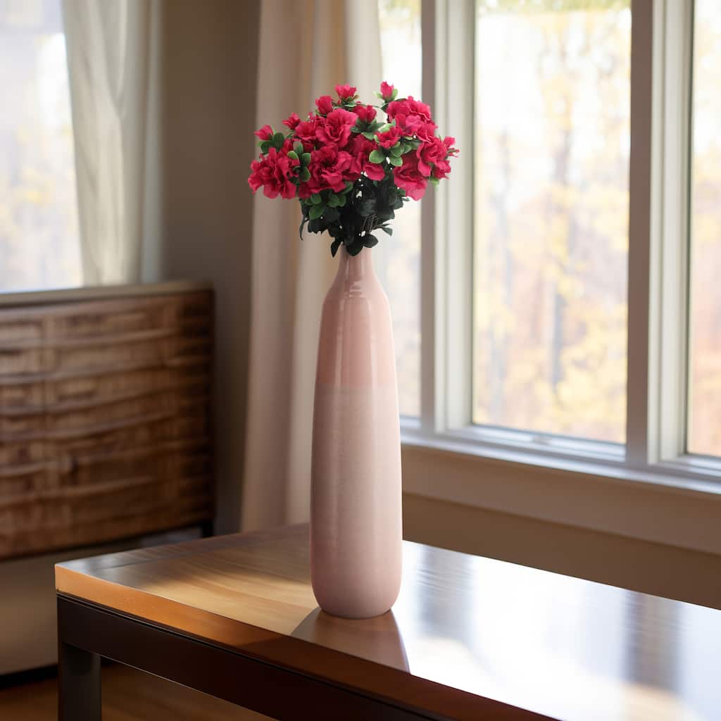 Sagebrook Home 22" Blush Pink Ceramic Table Vase