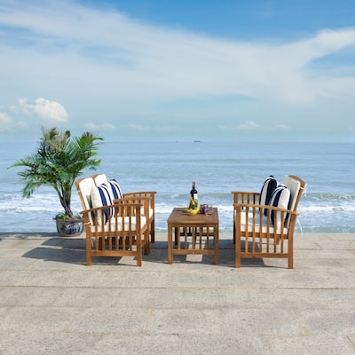 SAFAVIEH Outdoor Rocklin 4-piece Conversation Patio Set