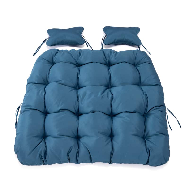 Egg Swing Chair Cushion Durable Weather Resistant Polyester Fits 2 People by LeisureMod