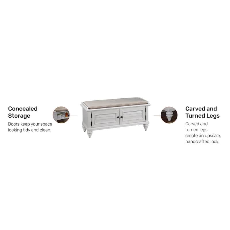 Bermuda Upholstered Storage Bench by Homestyles