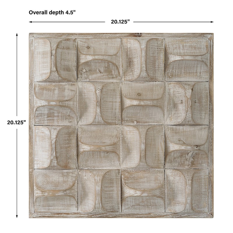 3D Scooped Wooden Wall Decoration - 20.25"