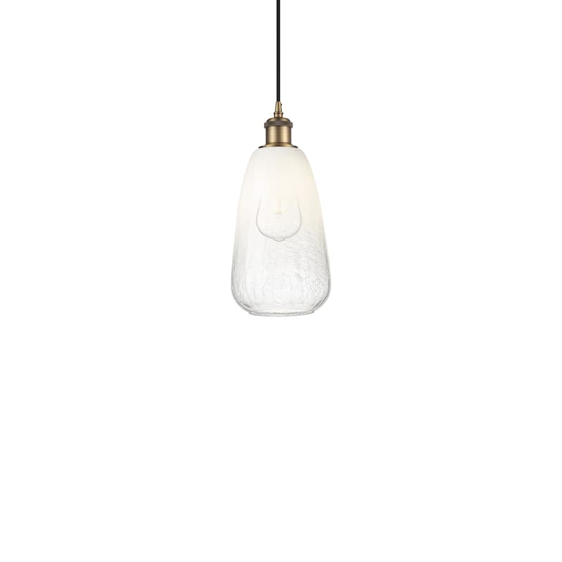 Innovations Lighting 516-1P-13-6 Brookhaven Almond Pendant Brookhaven - Brushed Brass / Opal