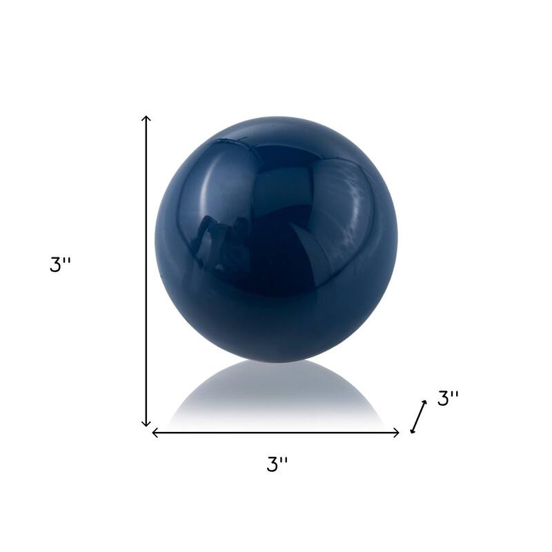 3" Black Enameled Aluminum Decorative Sphere