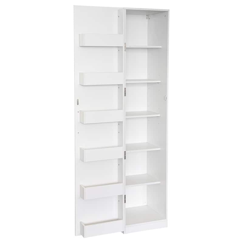 Freestanding Kitchen Pantry with Doors & Shelves