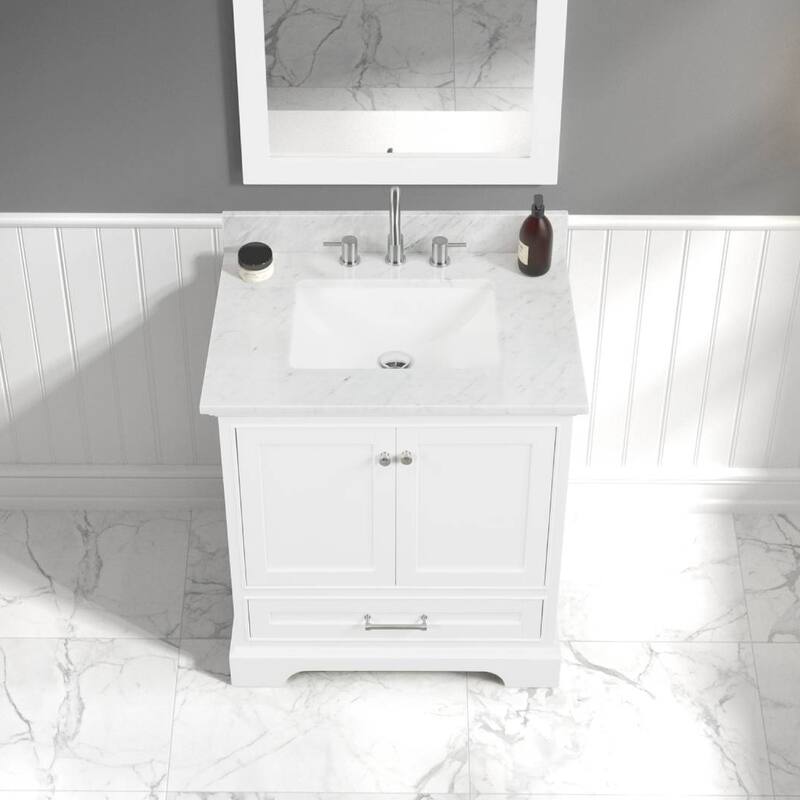 Blossom Copenhagen 30" Bathroom Vanity with Marble Top & Ceramic Sink