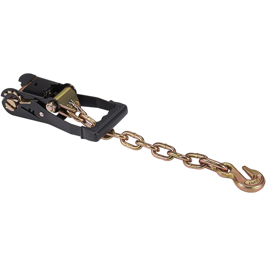 Ratchet Tie Down Straps Kit, Lasso Style 2" x 120" Tire Straps, 11023 LBS Breaking Strength, for Passenger Car, Truck, 4-Pack